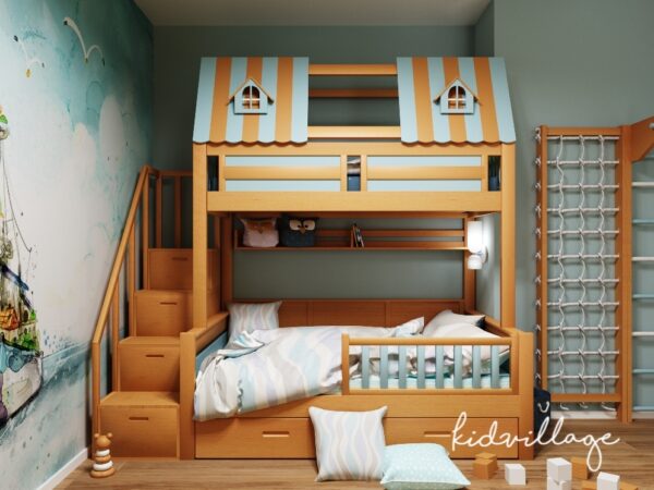 двухъярусная кроватка-домик амстердам